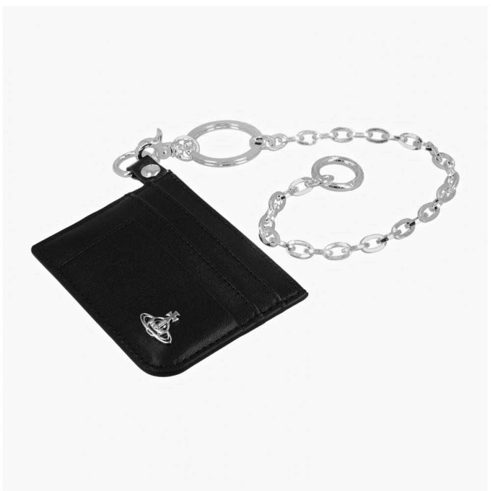 Vivienne Westwood Smooth Leather Flat Chain Card Wallet 5403000gu L003t N401