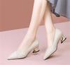 Zapatos De Mujer Women Fashion Pointed Toe Spring Square Heel Shoes for Office Work Lady Classic Career Shoes Ab660