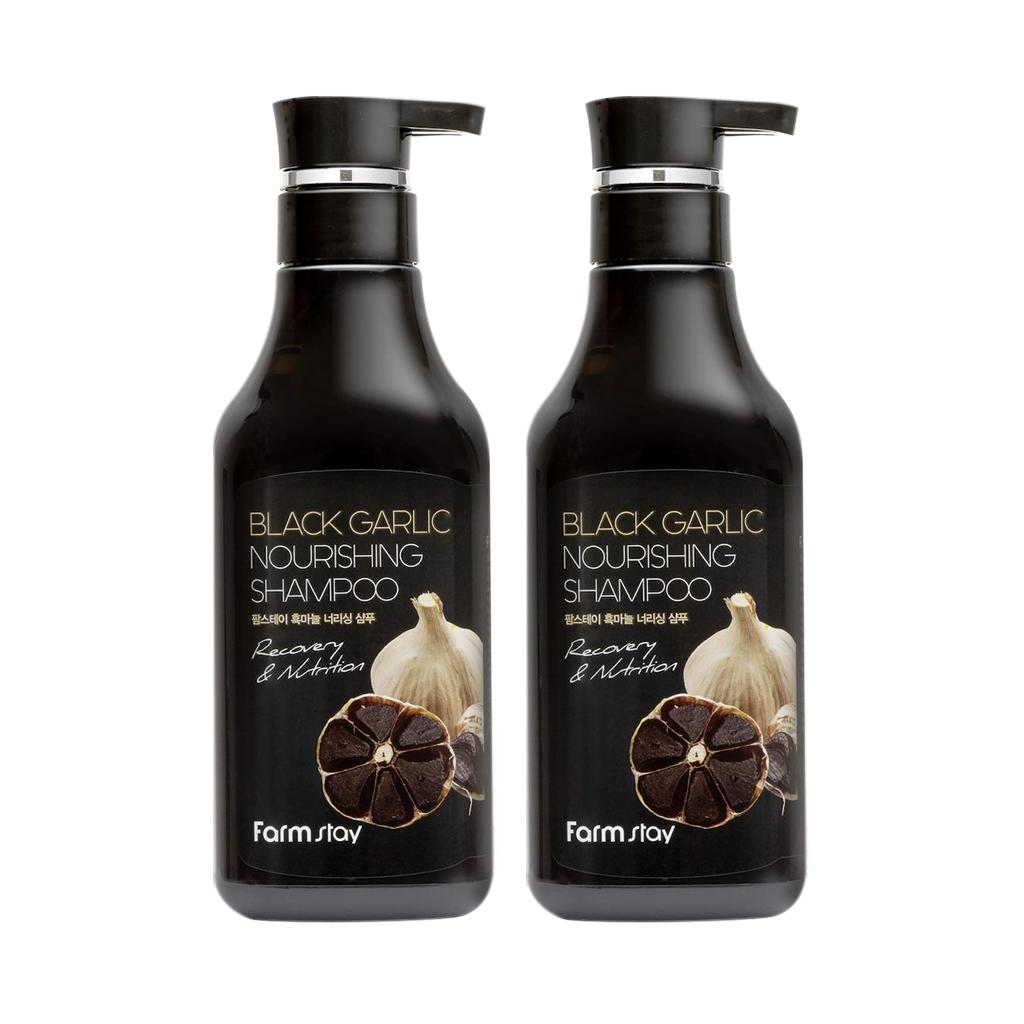 FARM STAY Black Garlic Nourishing Shampoo 530ml - питательный шампунь с черным чесноком