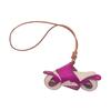 Motorcycle Bag Pendant Faux Leather Mini Motorcycle Backpack Charm Handmade Decorative Keychain Charm Gift for Him Her