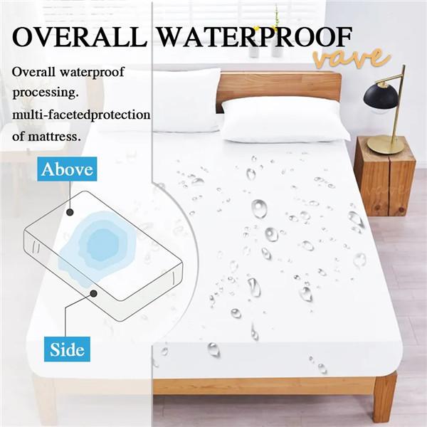 Новинка 2024 года, однотонный водонепроницаемый комплект постельного белья, простыня с защитной крышкой, покрывало для матраса, простыня для дома