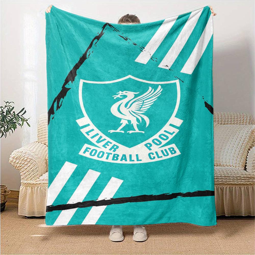 Liverpool Football Club Theme Printed Blanket - Perfect for Couch, Bed, Travel & Outdoor Use | Machine Washable, Cozy & Durable.