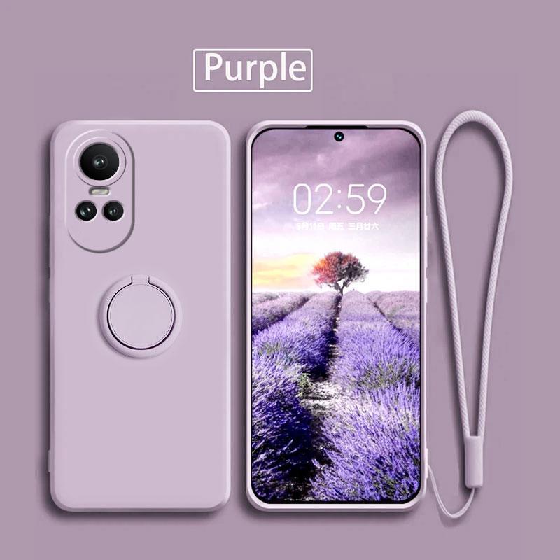 Чехол для Funda Oppo Reno 10 5g жидкий силиконовый держатель для кольца мягкий чехол для телефона Oppo Reno 10 Pro Upgrade противоударный задний чехол