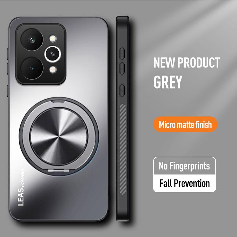 Для Realme P4 Power Чехлы Магнитное Кольцо-Подставка Матовый Жесткий Чехол для Телефона Для Oppo Realme P4 Power Защитная Задняя Крышка Бампер с Защитой Камеры
