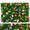 60*40 см Искусственная стеновая панель из растений DIY Цветок Симуляция Кленовый лист Растение Защита от УФ Вечная жизнь Искусственный коврик из зеленой травы