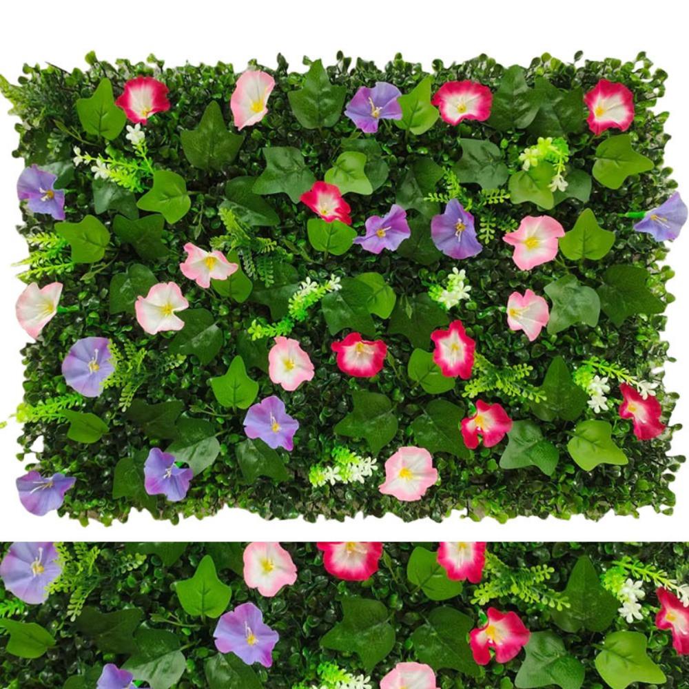 60*40 см Искусственная стеновая панель из растений DIY Цветок Симуляция Кленовый лист Растение Защита от УФ Вечная жизнь Искусственный коврик из зеленой травы