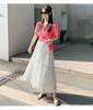 Double-Sided Long Lace A-Line Pleated Skirt for Women - 2025 Collection