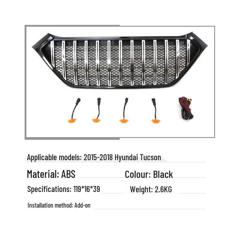 2015-2018 Tucson Передняя решетка бампера - Гальванизированный аксессуар
