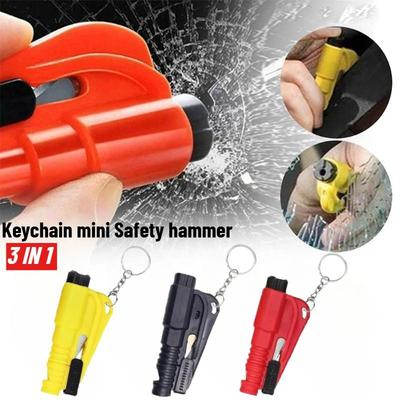 Аварийный молоток со свистком для спасения Инструмент для эвакуации из автомобиля 3-в-1 Стеклобой Резак для ремня безопасности Компактный инструмент для экстренной эвакуации из автомобиля