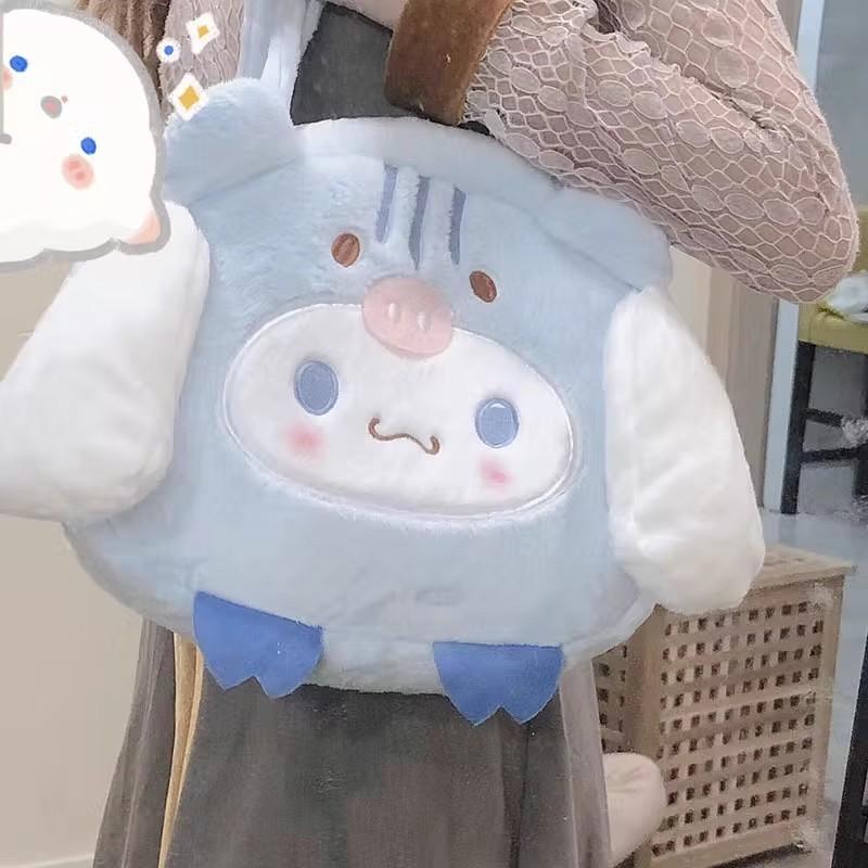 Cinnamoroll Plush Shoulder Bag With Large Capacity For Daily Use Girls