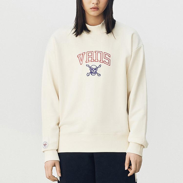 Men's Vans Sweatshirts Unisex Ecru Crew Neck Moderate