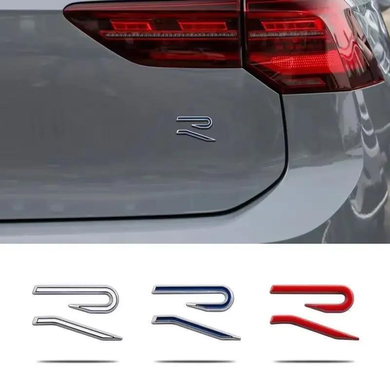 3D Metal Car Sticker For Volkswagen R Emblem Car Metal Body Tail Trunk Sticker For VW GTI Rline Polo Golf MK8 Touareg PasLP9