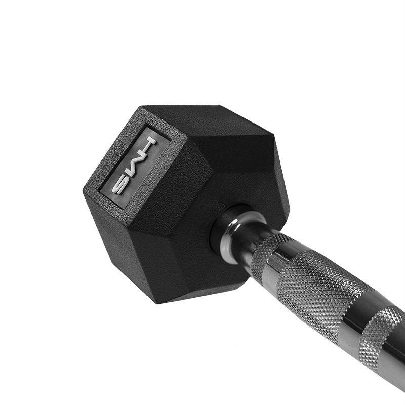 Rubber-coated dumbbell 8kg HEX PRO HMS