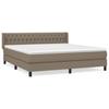Box Spring Bed with Mattress Taupe 180 x 200 cm Fabric