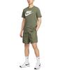 Nike Клубные повседневные шорты мужские средние оливково-зеленые HJ1947-222