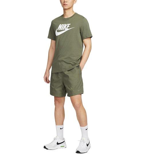 Nike Клубные повседневные шорты мужские средние оливково-зеленые HJ1947-222
