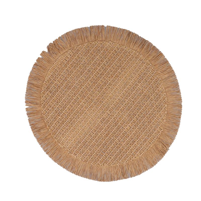 1шт домашний декор теплоизоляционный коврик бумажный тканый коврик для столовых приборов с кисточками и усами тарелка коврик