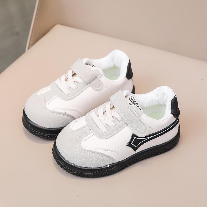Kids Leather White Sneakers Soft Sole Casual Shoes For Boys And Girls Age 1-6 Years Spring Autumn