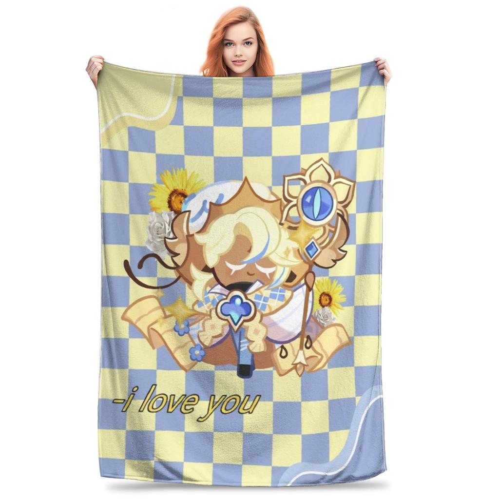 Shadow Milk Pure Vanilla Yuri Blanket Cookie Run Kingdom Flannel Funny Breathable Throw Blanket for Home  Winter