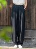 Johnature Women Loose Cotton Linen Casual Pants Solid Color Elastic Waist Lantern Pants Spring Female Trousers