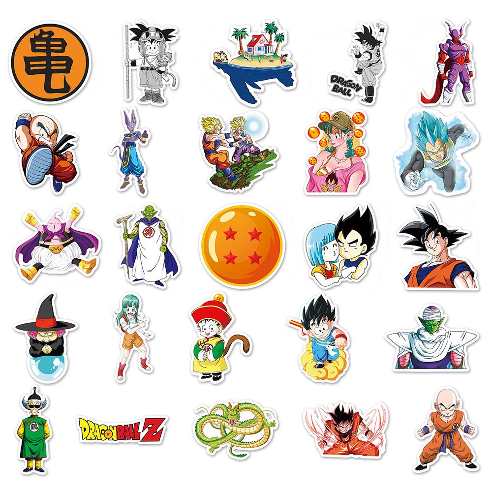 10/30/50 шт. Мультяшные наклейки Dragon Ball для граффити Классические наклейки с изображением Сон Гоку DIY для скейтборда, шлема, аниме, граффити, наклейка, игрушка