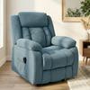 Lift Chair with Soft Cover, Recliner Chair with Remote Control and Side Pockets, Blue