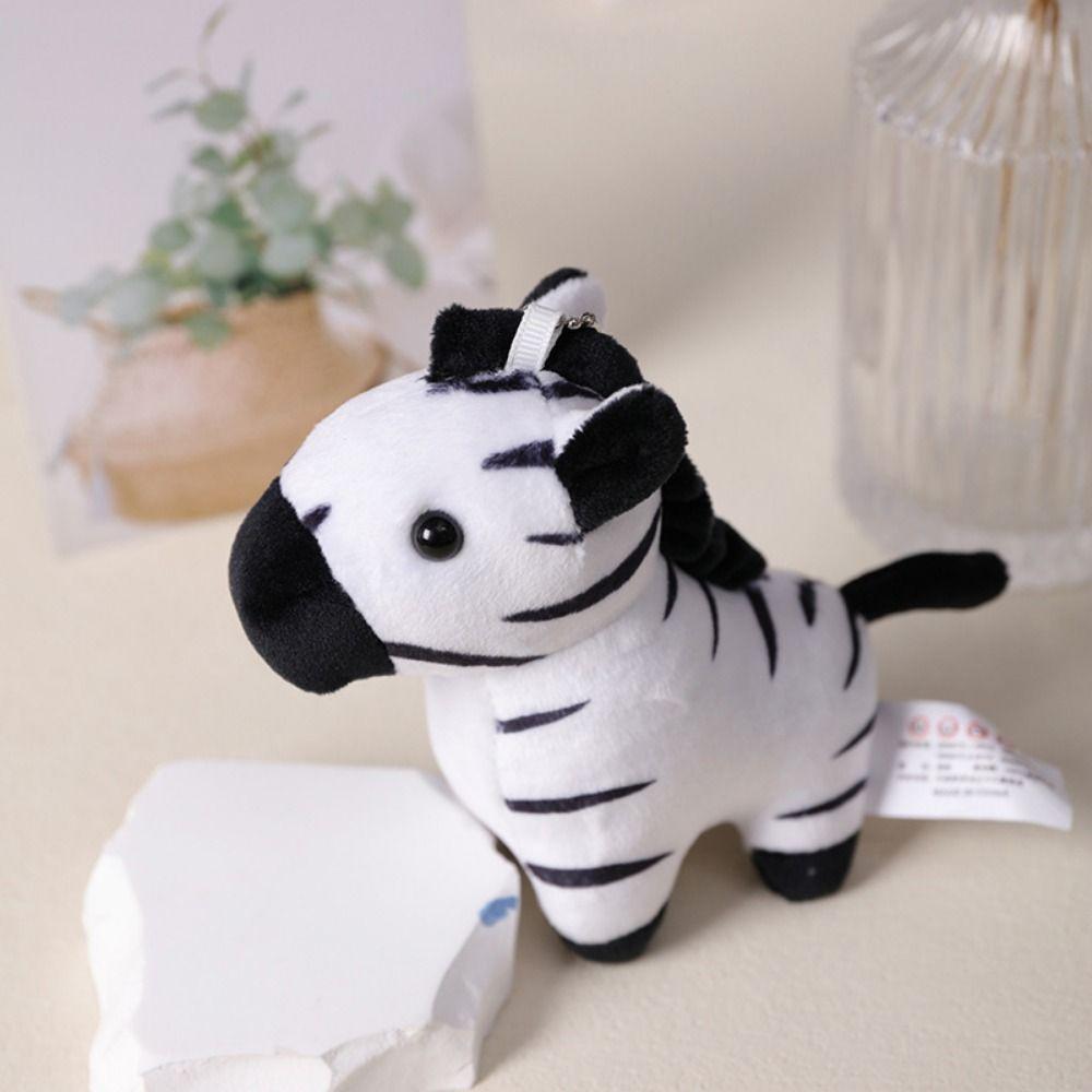 Stuffed Animal Horse Key Ring Cartoon Animal Donkey Small Doll Lovely Giraffe Pendant Boy Girl