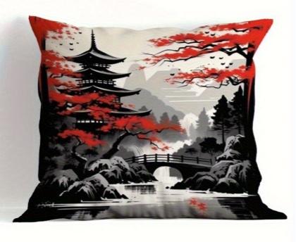 1Pc Abstract Style Decorative Pillowcase, Cushion Cover For Living Room Sofa Bedroom Casual Home Decor
