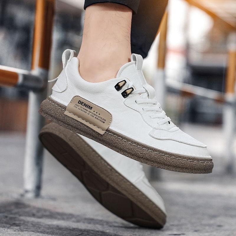 Мужские кожаные повседневные кроссовки