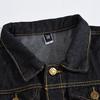 Denim Jacket Men Autumn Winter Casual Long Sleeve Turn-down Collar Solid Denim Jacket Streetwear Coat Bomber