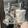 Серебряная керамическая бутылка для лосьона и воды, аксессуары для ванной комнаты, бытовой контейнер для мыла, домашний, гостиничный, банка для хранения средства для снятия макияжа, шампуня