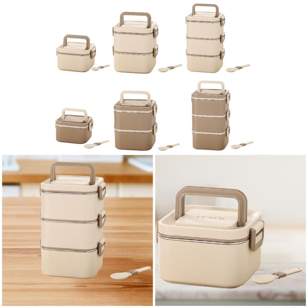 Коробка для бенто Микроволновая Легкая Герметичная Ланч-бокс для взрослых Штабелируемый Контейнер для приготовления еды
