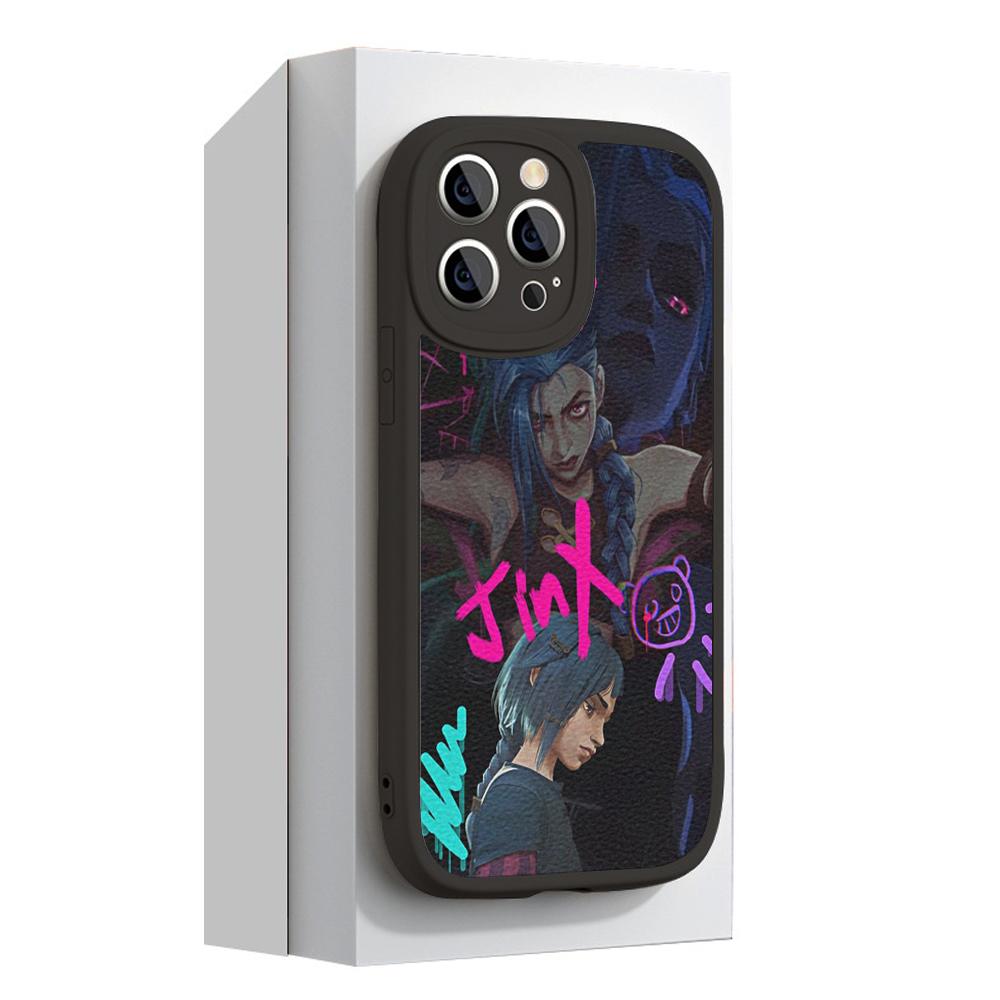Чехол для телефона Iphone Anime Arcane Jinx для Iphone 14 13 11 12 Pro MAX 13 12 MiNi 7 8 14 plus X XS XR, защитные чехлы из овечьей кожи
