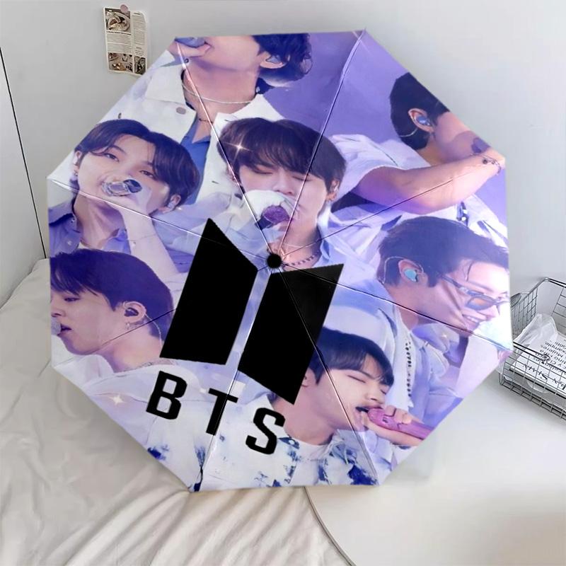 Harmony Melody: BTS's Sonic Journey Folding umbrella Portable Suitable for all seasons outdoor Gift Three folds