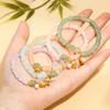Summer Glass Beaded Bracelet Sweet Girl Out Versatile Flower Bamboo Bracelet Student Simple Bracelet Jewelry