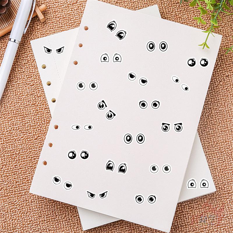 500Pcs/Roll Q Eyes Emoji Kids Rewards Stickers - DIY Scrapbooks Album Decor Sealing Label Decals