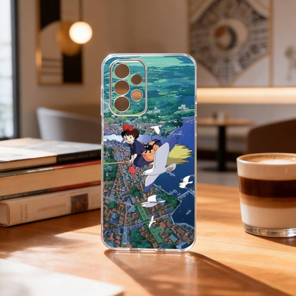 Чехол для телефона Kiki Flying Witch Delivery Service для Samsung S25, S24, S21, S22, S23, S30, Ultra, S20, Plus, Fe Прозрачный чехол