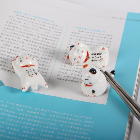 Yousheng Chopsticks Spoon Stand for Home Rest Dinner Sturdy Ceramic Holder Interesting