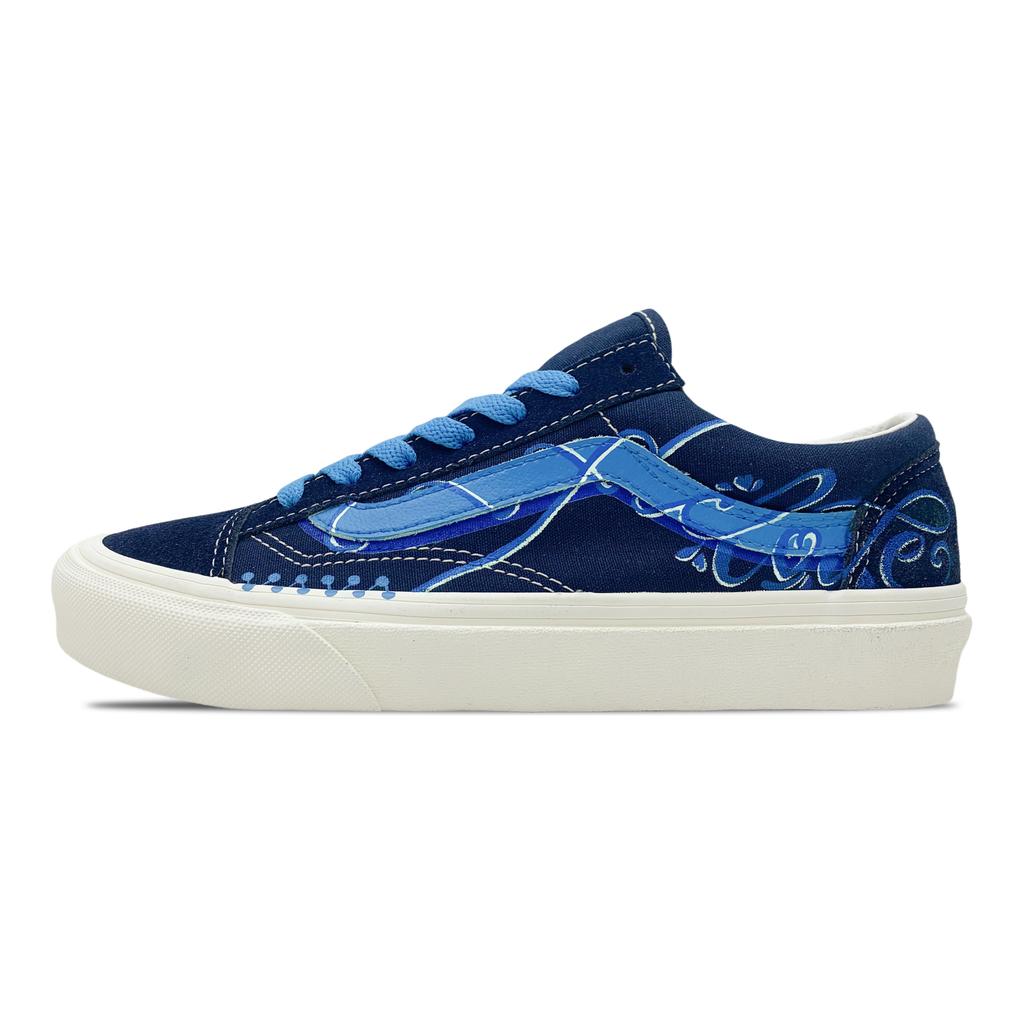 Vans Стиль 36 Легкие и дышащие Низкие кеды для скейтборда Унисекс Сине-белые VN0A3DZ3RFL(Команда188-)