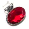 Мистический Стеклянный Драгоценный Камень Ручной Работы 925 Стерлинговое Серебро Ювелирный Кулон 2,17" w7e61