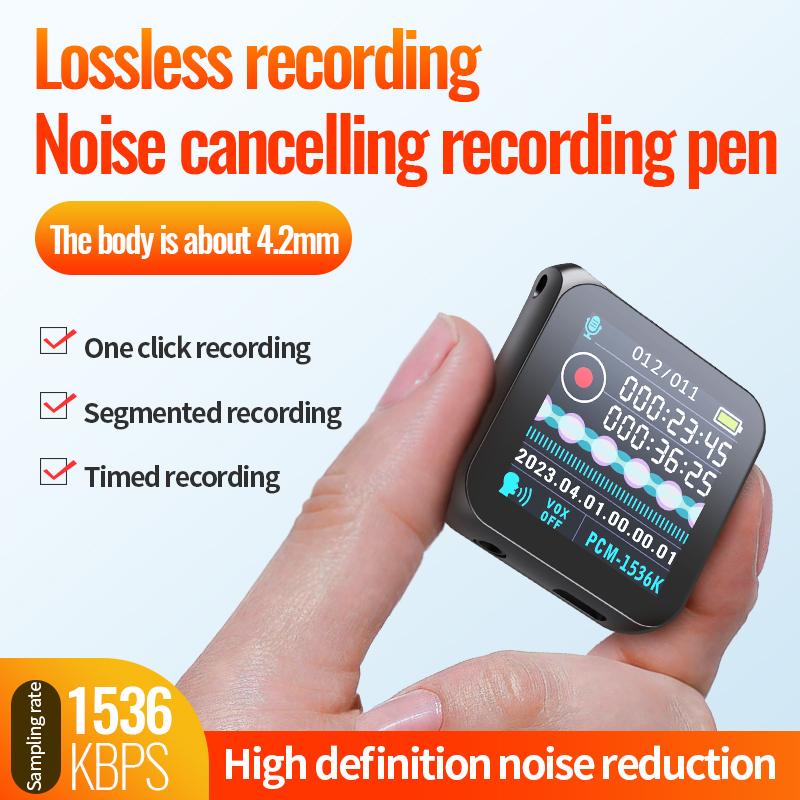 8-128GB Mini Audio Vioce Recorder Espia Portable Sound Record Noise Reduce Dictaphone FM Radio Loudspeaker Small MP3 Player