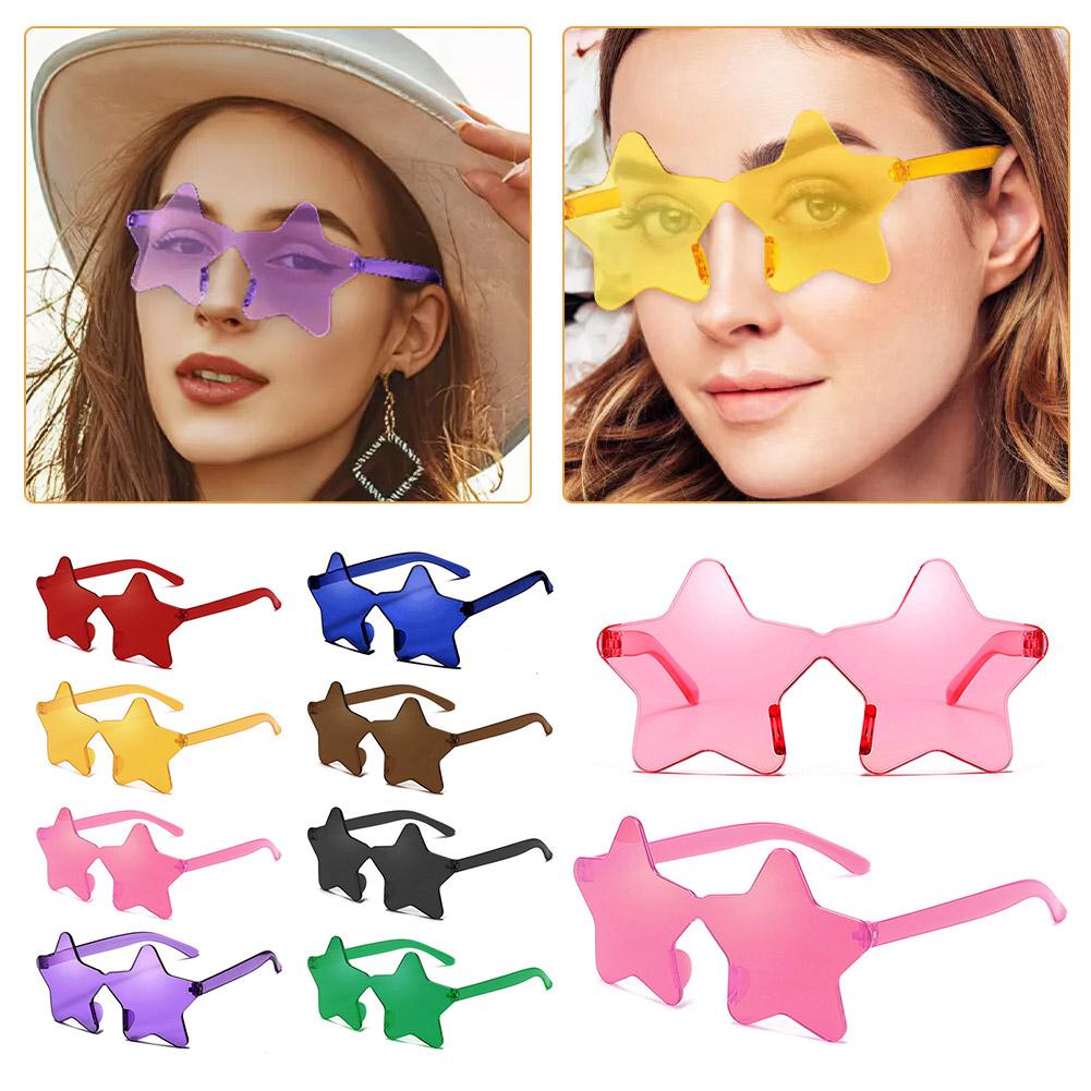 Star Shape Sun Glasses Party Glasses Polarized Eyeglasses Hip-hop Gathering For Women DIY Penta O2G9