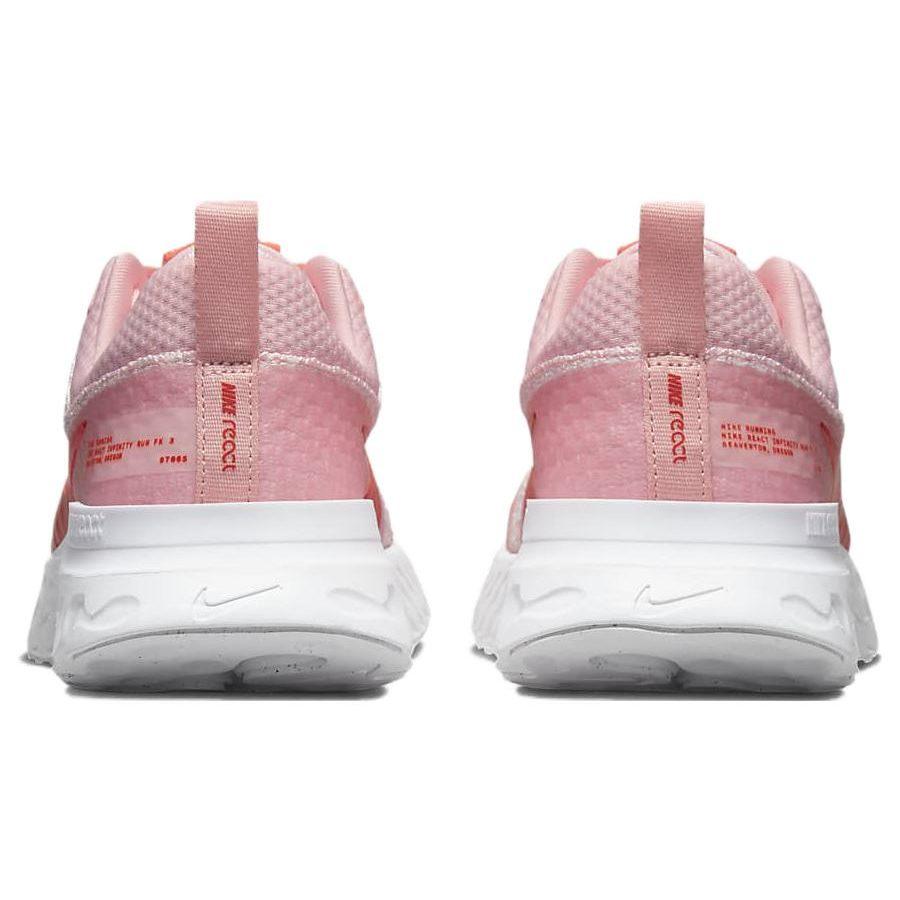 Nike Женские кроссовки React Infinity Run Flyknit 3 Premium 'Medium Soft Pink Light Crimson' DZ3016-600