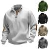 Men's Stand Collar Long-Sleeve Pullover - Western Cowboy Athletic Stylish Casual Top