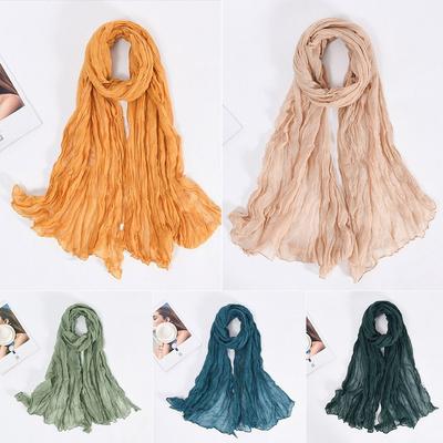 Длинные шали Защита от солнца Накидка Хиджаб Летний шарф для женщин и мужчин