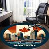 1 шт. Круглый ковер Montreal Maple Leaf для офиса, Коврик подходит для офиса, Под офисные стулья, Спальни, Гостиной, Домашнего декора, Декора комнаты