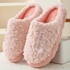 Women Slippers Winter Home Furry Slippers Color Patchwork Cotton Slippers Female Home Slippers Indoor Non-Slip Plush Slipper