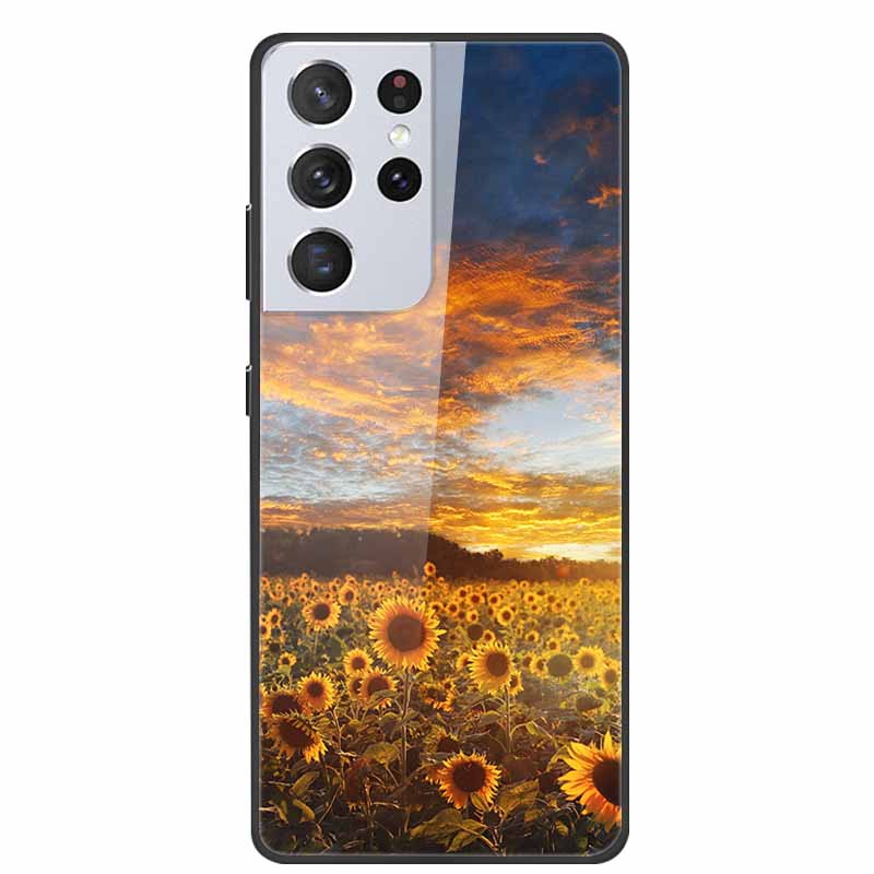 For Samsung Galaxy S25 Ultra Tempered Glass Case Back Cover Hard Phone Cases for SamsungS25 ULTRA Fundas Fashion Protector Coque