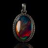 925 Sterling Silver Pendant 40 Ct Natural Multicolor Opal   Jewelry