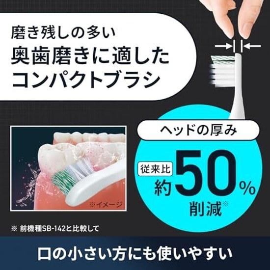 Omron Electric Toothbrush Mediclean HT-B3221-JT Sonic Type Plaque Removal Power Back Teeth Approximately 10 Times 11 Curved Head Slim Lightweight
